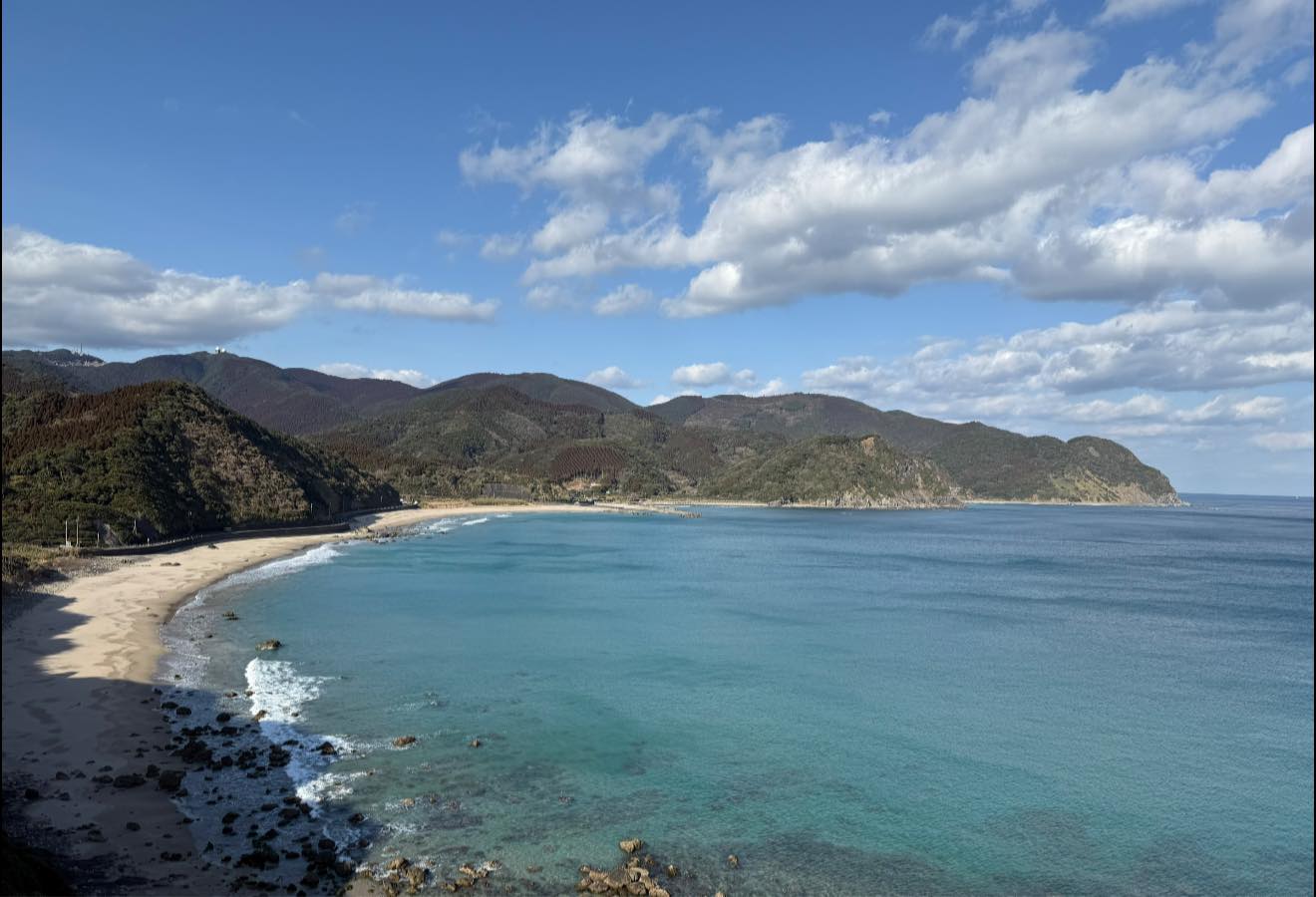 冬の日南海岸と串間の山川